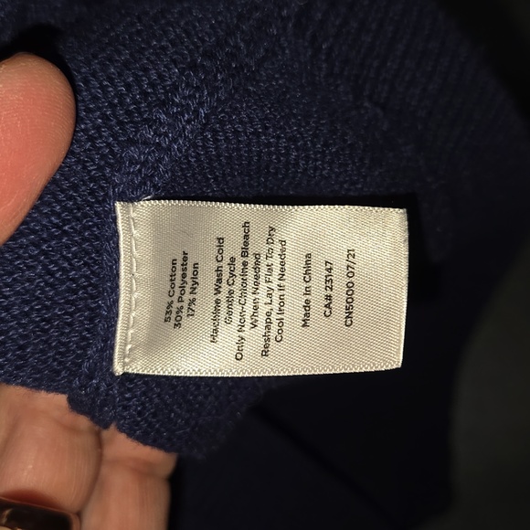 Talbots Blue and Cream Sweater - Picture 3 of 5